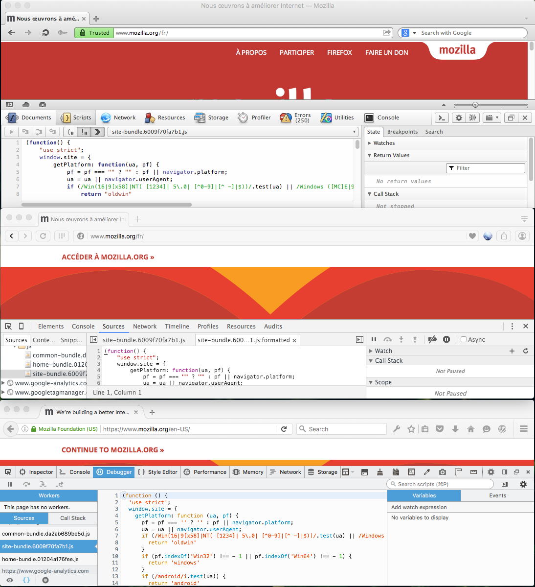 Developer Tools on Presto, Blink and Gecko